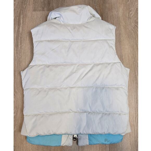 Vintage Abercrombie & Fitch Puffer Vest Down Feather White Sz L Y2K - Picture 2 of 4